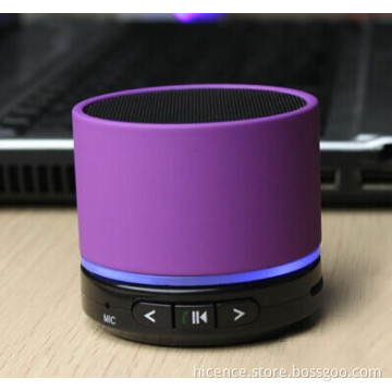 Protable Mini Bluetooth Speaker with USB SD FM LED Light